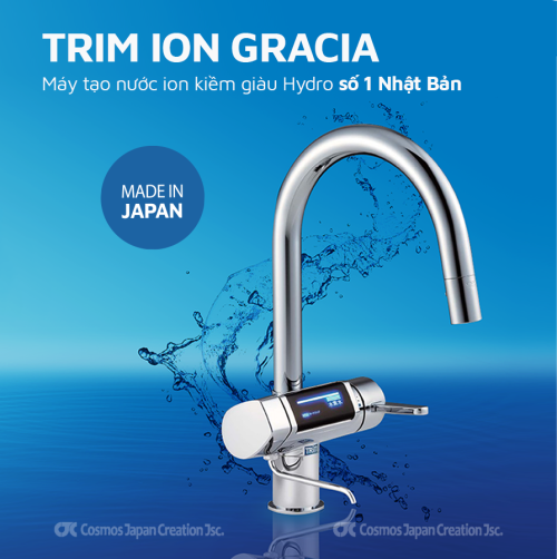 Máy điện giải ion kiềm giàu Hydro Trim ion Gracia (trọn bộ)